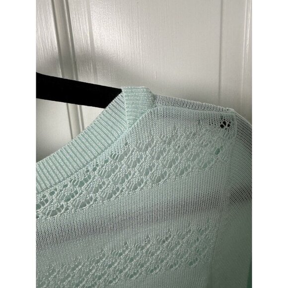 Banana Republic Pale Mint Knit 3/4 Sleeve Sweate Women’s Small EUC - Picture 5 of 9
